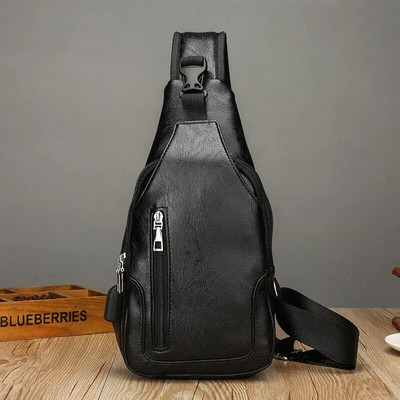 Nova muška torba za jahanje velikog kapaciteta s dvostrukom vučom, moderna ležerna kopča na rame preko ramena, torba za prsa