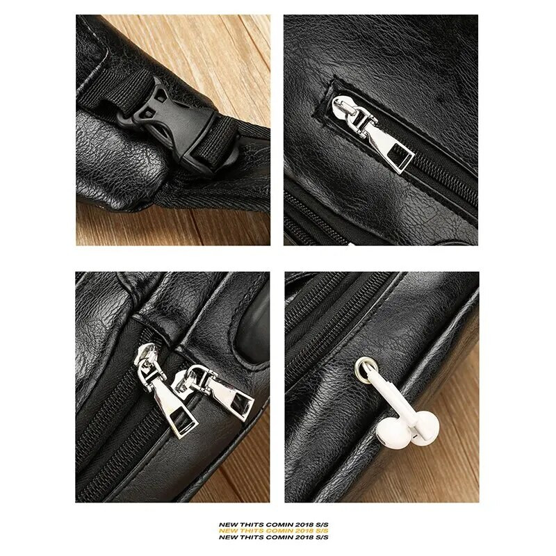 Nova muška torba za jahanje velikog kapaciteta s dvostrukom vučom, moderna ležerna kopča na rame preko ramena, torba za prsa