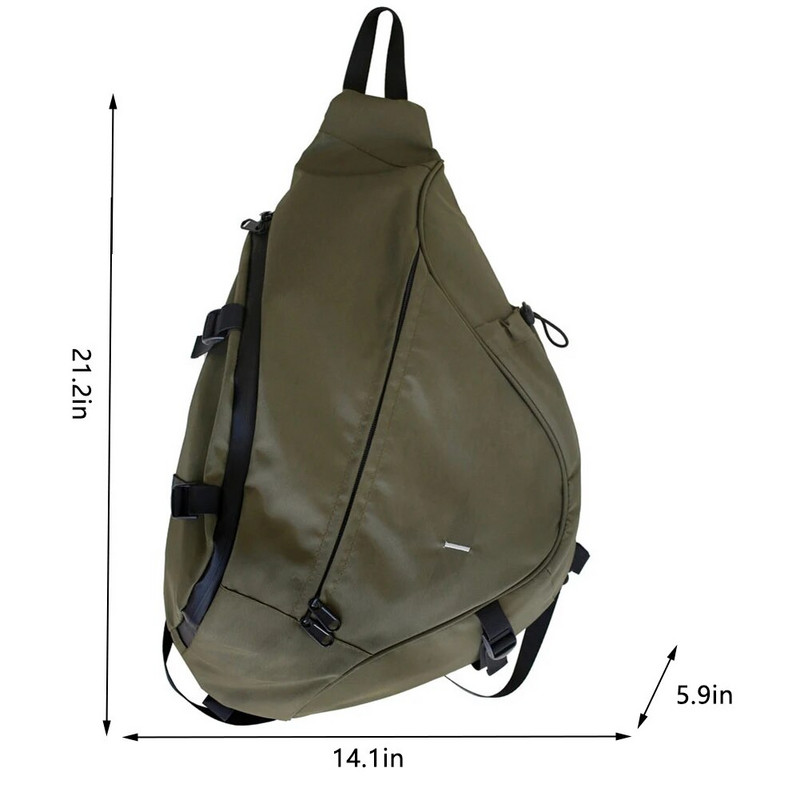 Vyriškas krepšys, moteriškas nailonas, atsparus vandeniui, didelės talpos Hip-hopTrave krūtinės krepšys, madinga laisvalaikio atostogoms ant pečių