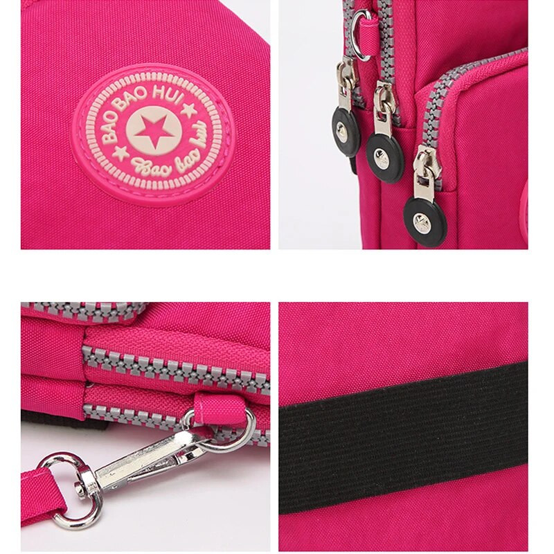 Μικρές τσάντες ώμου Nylon γυναικείες τσάντες κινητών τηλεφώνων Μίνι γυναικείο πορτοφόλι Messenger Γυναικείο πορτοφόλι Νέα γυναικεία τσάντα crossbody 2024