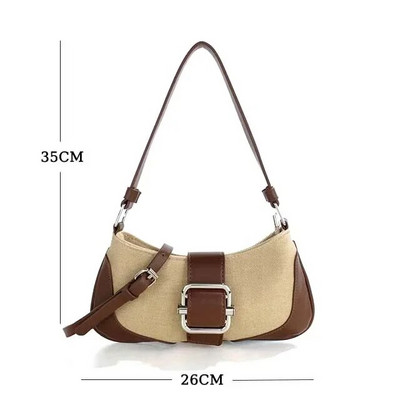 Γυναικείες τσάντες ρετρό υψηλής ποιότητας ραφές ώμου Τσάντα μασχάλης Niche σχέδιο Φθινόπωρο Νέα ιδιοσυγκρασία Μόδα τσάντες χιαστί