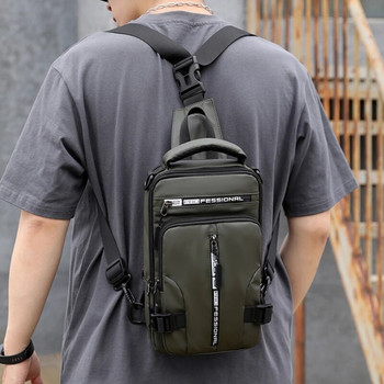 Мъжка многофункционална чанта за през рамо през рамо Водоустойчива раница за пътуване Messenger Pack за мъже Crossbody Cross Body Sling Чанти за гърдите