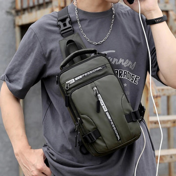 Мъжка многофункционална чанта за през рамо през рамо Водоустойчива раница за пътуване Messenger Pack за мъже Crossbody Cross Body Sling Чанти за гърдите