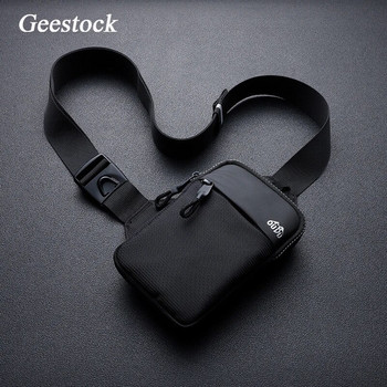 Τσάντα στήθους Geestock για άντρες Nylon αδιάβροχη μίνι τσάντα Messenger τσάντα γυμναστικής για κινητό τηλέφωνο Γυναικείες τσάντες μέσης