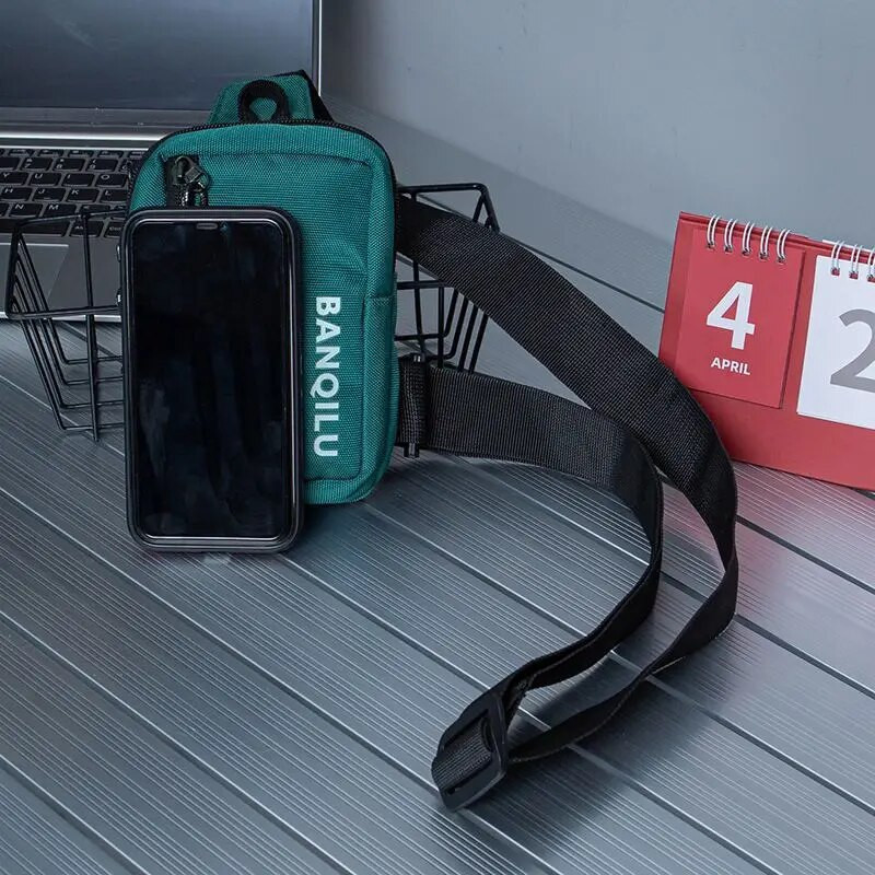 2023 m. Laisvalaikio kelioniniai telefono krepšiai Vyriški krūtinės krepšiai Vyriški krepšiai ant peties Madingi šoniniai slydimo krepšiai, skirti vyrams