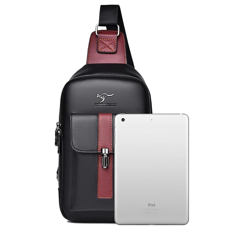 Känguru Luksuslik Brand Man Rinnakott Nahast Crossbody kott Meestele Reisikott Must pruun Messenger õlakott meestele