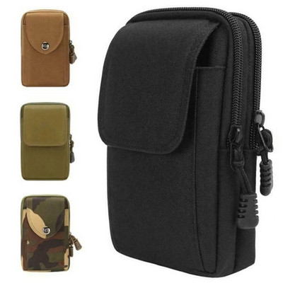 Мъжки тактически Molle Pouch Belt Waist Pack Bag Small Pocket Military Waist Pack Running Pouch Travel Camping Bags Soft Back