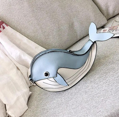 Mielas banginio dizaino Pu odinis mados moteriškas atvartomas peties krepšys Crossbody Mini Messenger krepšys moterims Bolsa Drop Shipping