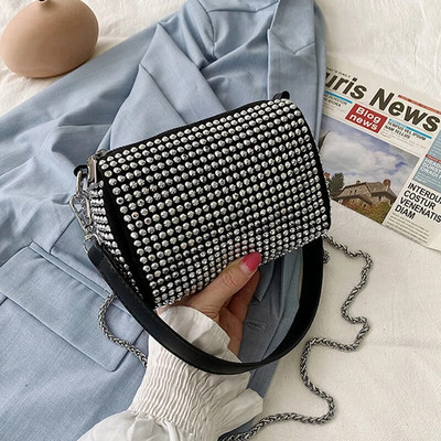 Rhinestone teemantkett Crossbdoy kott naistele kaasaskantav väike käekott naistele käekott Mood Sidur Bostoni rahakott naiselik