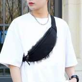 Lihtne ühevärviline vöökoht Fanny-komplektid, naised, mehed, välissport