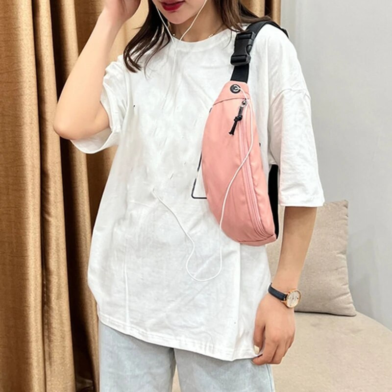 Lihtne ühevärviline vöökoht Fanny-komplektid, naised, mehed, välissport