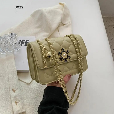 Madingos paprastos deimantinės tinklinės grandinėlės Crossbody Krepšiai Prabangus dizaineris 2023 m. naujas petys moterims Vasaros klasikinės odinės rankinės