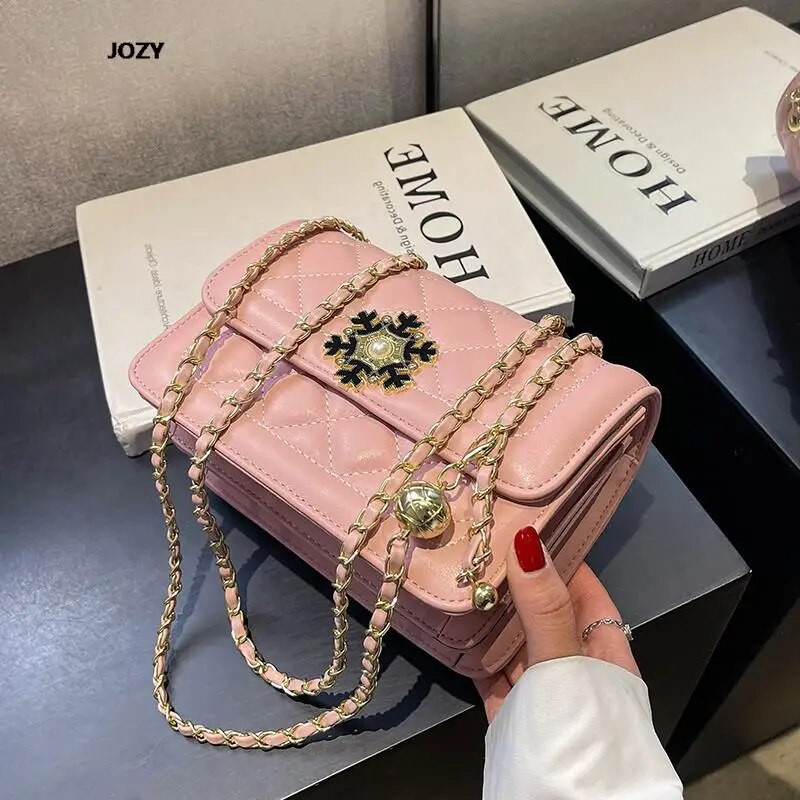 Madingos paprastos deimantinės tinklinės grandinėlės Crossbody Krepšiai Prabangus dizaineris 2023 m. naujas petys moterims Vasaros klasikinės odinės rankinės