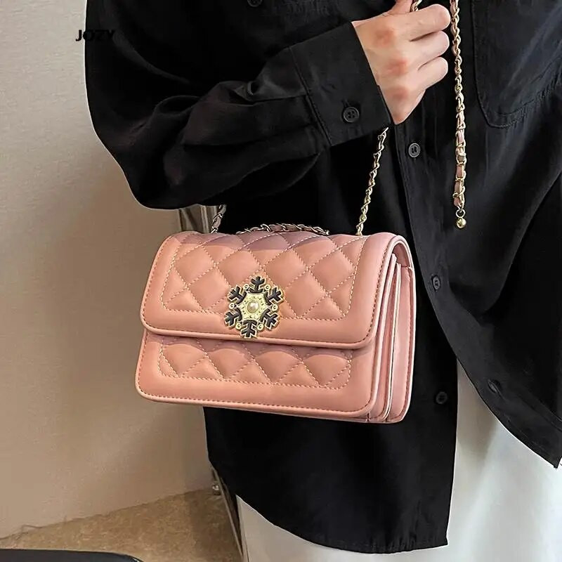 Madingos paprastos deimantinės tinklinės grandinėlės Crossbody Krepšiai Prabangus dizaineris 2023 m. naujas petys moterims Vasaros klasikinės odinės rankinės