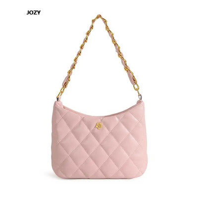 Naujos mados universalios grandinėlės pečių krepšiai moterims 2023 m. vasaros laisvalaikio paprastos kryžminės prabangios dizainerio deimantinės grotelės rankinės