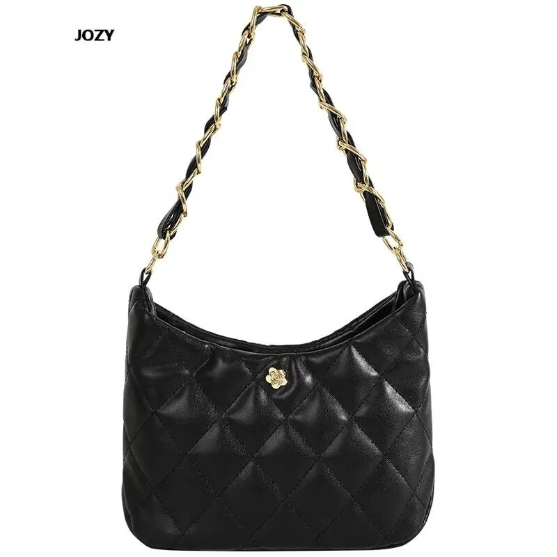 Naujos mados universalios grandinėlės pečių krepšiai moterims 2023 m. vasaros laisvalaikio paprastos kryžminės prabangios dizainerio deimantinės grotelės rankinės