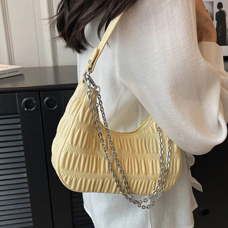 Half Moon Prabangus dizainerio grandinės pečių krepšiai Vasaros laisvalaikio klasika moterims Crossbody Daugiaspalvės paprasto stiliaus madingos rankinės