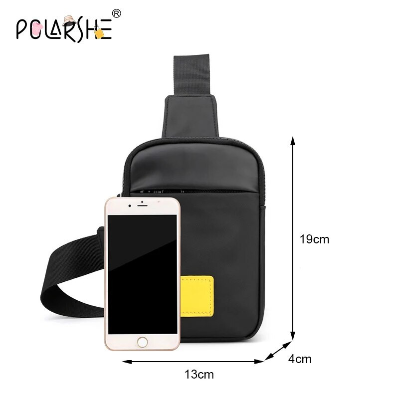 Polarshe vyriškas krūtinės krepšys ant pečių mados Kelionių krūtinės komplektas Crossbody Krepšiai Maži nailoniniai krūtinės krepšiai Sacoche Poitrine