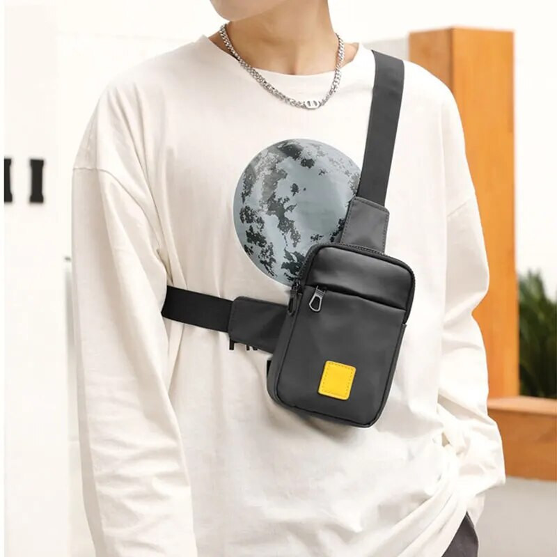 Polarshe vyriškas krūtinės krepšys ant pečių mados Kelionių krūtinės komplektas Crossbody Krepšiai Maži nailoniniai krūtinės krepšiai Sacoche Poitrine