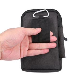 Нова платнена чанта за колан Мъжки пътувания на открито Паспортна карта Организирайте портфейла Фани ранец Дамска кука за заключване Ежедневна чанта за кръста за телефон
