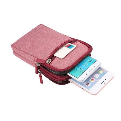 Nova platnena torba za pojas za muškarce Putna karta za putovanja na otvorenom Organizirajte novčanik Fanny Pack Ženska s kukom za zaključavanje Ležerna torba oko struka za telefon