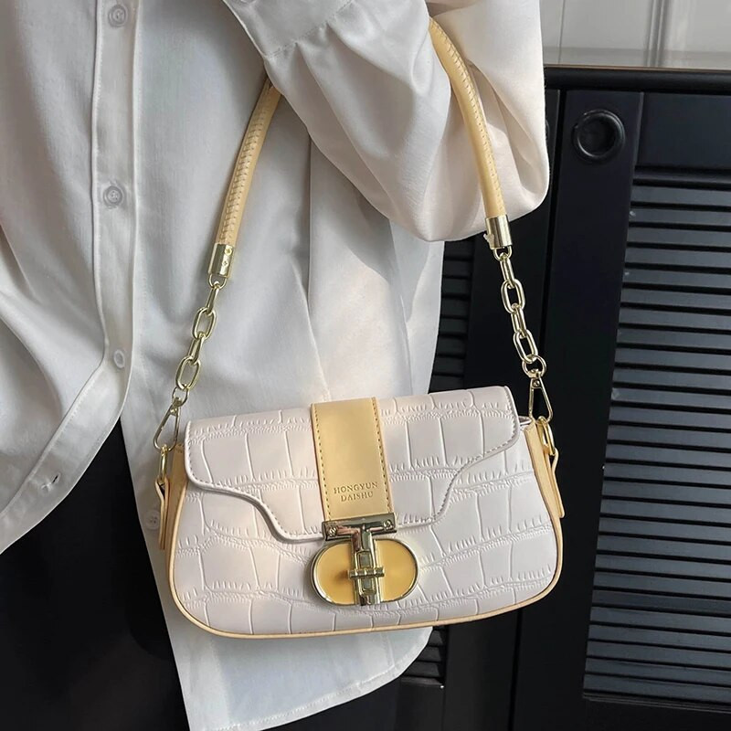 Καλοκαιρινές μοδάτες τσάντες ώμου Classic Vintage Luxury Design Leather For Women Crossbody 2023 Νέες μοντέρνες τσάντες υψηλής ποιότητας