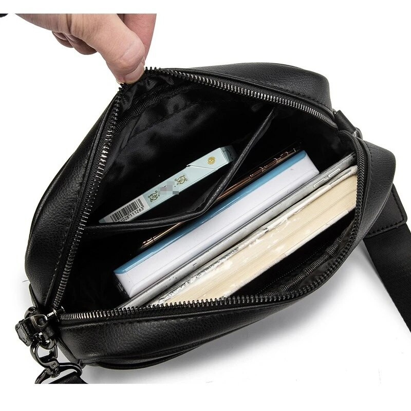 Uued PU-nahast õlakotid Meeste Soliidne Must Klapiga Messenger Kott Mood Luksuslik Meeste Crossbody kott Ärimeeste Tõmblukuga Ipad Kott