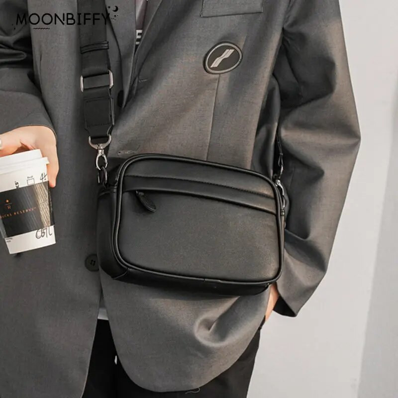 Uued PU-nahast õlakotid Meeste Soliidne Must Klapiga Messenger Kott Mood Luksuslik Meeste Crossbody kott Ärimeeste Tõmblukuga Ipad Kott