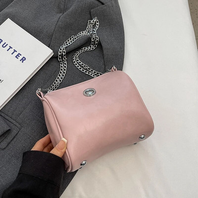 Slatka ljetna modna lančana jastučna torba preko ramena 2023., luksuzna dizajnerska nova mala ženska torbica na rame, ležerne PU ručne torbice jednostavnog stila