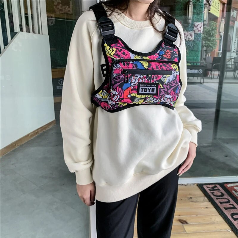 Nova funkcionalna torba za prsa Modni Bullet Hip Hop prsluk Streetwear Torbe oko struka Unisex taktička torba za prsa Sportska torbica