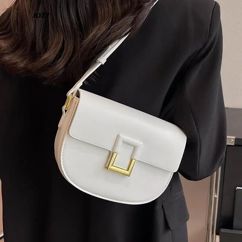 2023. Nova visokokvalitetna torba preko ramena jednostavnog stila za žene Ljetna luksuzna dizajnerska modna kožna ženska torbica na sedlu