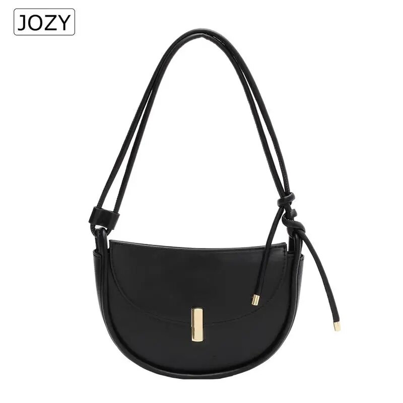 JOZY Sadul Crossbody kotid naistele 2023 Trend Designer Lihtne ühevärviline nahast õlakott Naiste kaenlaalused käekotid 