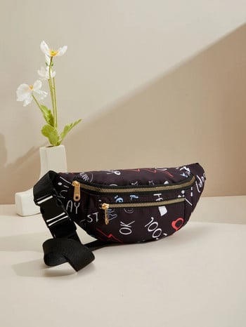 Fanny Packs Малка дамска чанта през рамо с регулируема презрамка Модни чанти с колан за гърдите Спортна чанта за пътуване през кръста