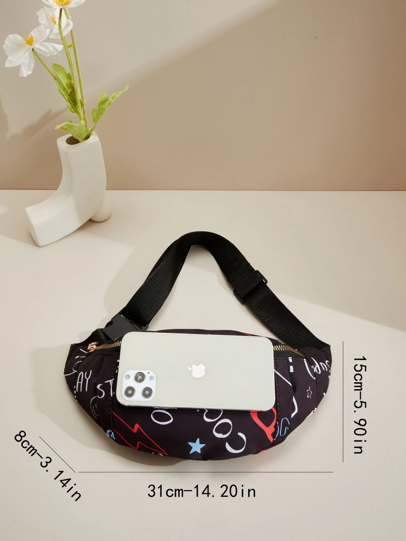 Fanny Packs Väike Crossbody Sling kott naistele Reguleeritav rihm Moodne rinnavöö põrmkotid Sport Treening Reisiv vöökott