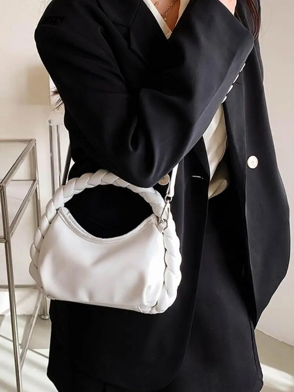 2023. Luksuzne dizajnerske modne nove ručne torbe tkane visokokvalitetne torbe preko ramena Ljetne ležerne svestrane kožne torbe na rame za žene