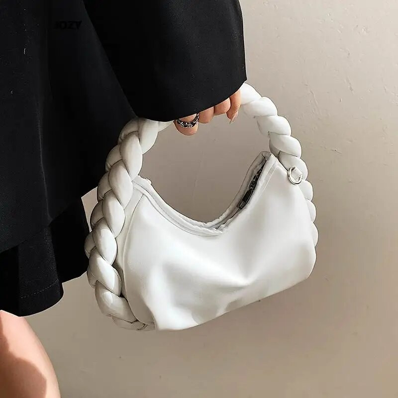 2023. Luksuzne dizajnerske modne nove ručne torbe tkane visokokvalitetne torbe preko ramena Ljetne ležerne svestrane kožne torbe na rame za žene