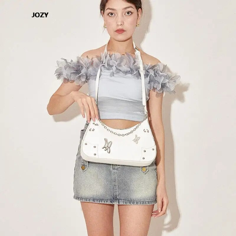 Madingi prabangūs dizainerių pečių krepšiai 2023 m. Naujos vasaros universalios grandinėlės rankinės moterims Odinės kasdienės Y2k paprasto stiliaus piniginės