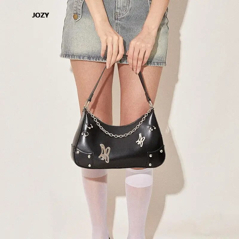 Madingi prabangūs dizainerių pečių krepšiai 2023 m. Naujos vasaros universalios grandinėlės rankinės moterims Odinės kasdienės Y2k paprasto stiliaus piniginės