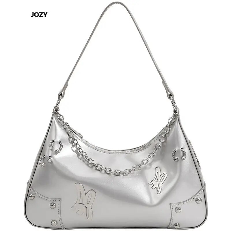 Madingi prabangūs dizainerių pečių krepšiai 2023 m. Naujos vasaros universalios grandinėlės rankinės moterims Odinės kasdienės Y2k paprasto stiliaus piniginės