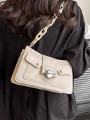 Μόδα μονόχρωμη τσάντα ώμου PU υψηλής ποιότητας Casual πολυτελές σχέδιο Vintage απλό στυλ χιαστί Μοντέρνα νέα τσάντα για αγορές