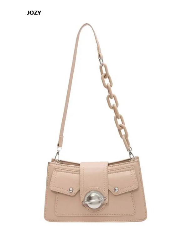 Μόδα μονόχρωμη τσάντα ώμου PU υψηλής ποιότητας Casual πολυτελές σχέδιο Vintage απλό στυλ χιαστί Μοντέρνα νέα τσάντα για αγορές