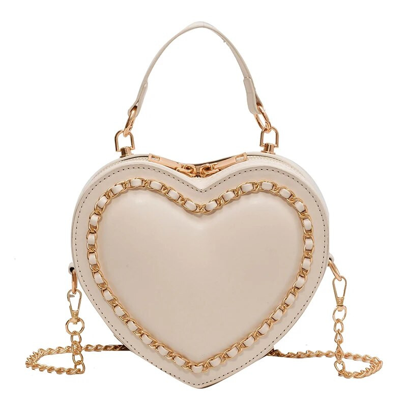 Prabangios dizainerio naujos meilės grandinėlės kryžminio kūno krepšiai moterims, mielos vasaros laisvalaikio ant pečių 2023 m. klasikinės madingos moteriškos PU odinės piniginės