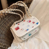 JOZY Ležerne platnene nove torbe na rame s lancem za žene Luksuzne dizajnerske ljetne modne mini ženske ručne torbice preko tijela Y2k torbice