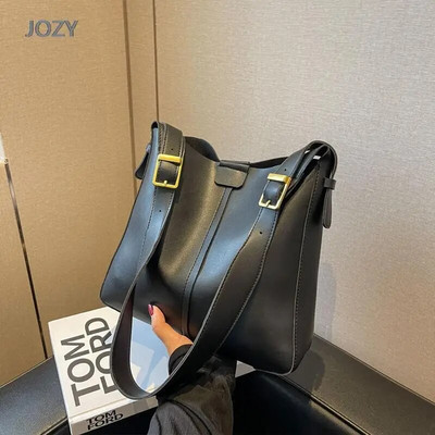 Jozy Bucket somas sievietēm 2023. gada pavasara tendences Ādas plecu sānu soma sievietēm vienkrāsainas rokassomas Ceļojumi, iepirkšanās, ikdienas preces