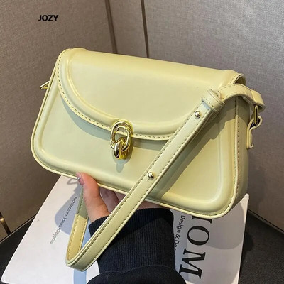 Αριστοκρατική vintage υψηλής ποιότητας επώνυμη τσάντα ώμου καφέ για γυναίκες 2023 Νέες μοντέρνες δερμάτινες τσάντες χιαστί PU Πολυτελής μόδας