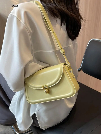 Genți de mână cu umăr de designer, vintage, de înaltă calitate, maro, pentru femei, 2023, noi genți crossbody din piele PU la modă, modă de lux