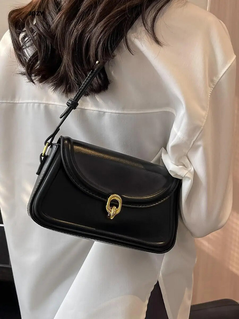 Αριστοκρατική vintage υψηλής ποιότητας επώνυμη τσάντα ώμου καφέ για γυναίκες 2023 Νέες μοντέρνες δερμάτινες τσάντες χιαστί PU Πολυτελής μόδας