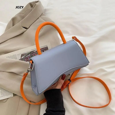 Kontrastset värvi väikesed käekotid 2023, uus Crossbody Ladies, luksuslik disainer vabaaja lihtne õlakott, trendikas moekas käekott