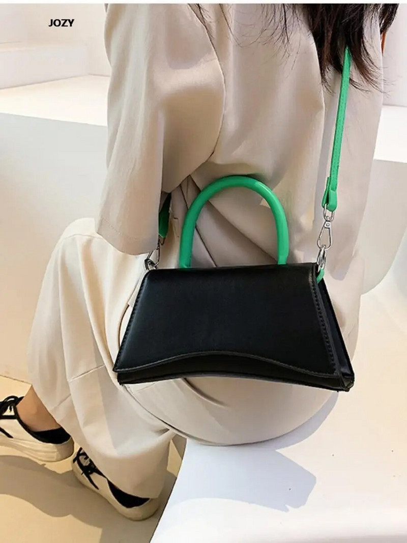 Kontrastingos spalvos mažos rankinės 2023 m. Naujas Crossbody Ladies Prabangus dizaineris Kasdienis, paprastas ant peties, madingas mados krepšys