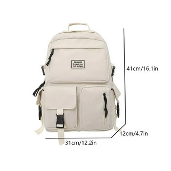 Ένα φορτίο ανδρικών και γυναικείων πολλαπλών τσέπης Universal Nylon Μεγάλης χωρητικότητας Leisure Απλή σχολική τσάντα ένθετο σακίδιο υπολογιστή με πόρπη